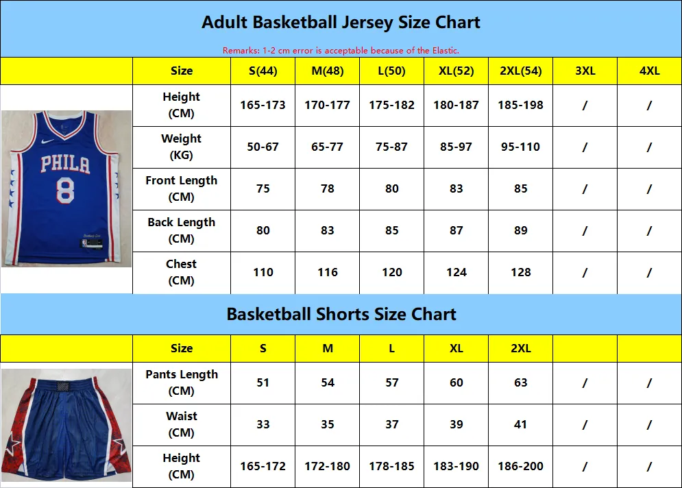 All Products Size Chart 22