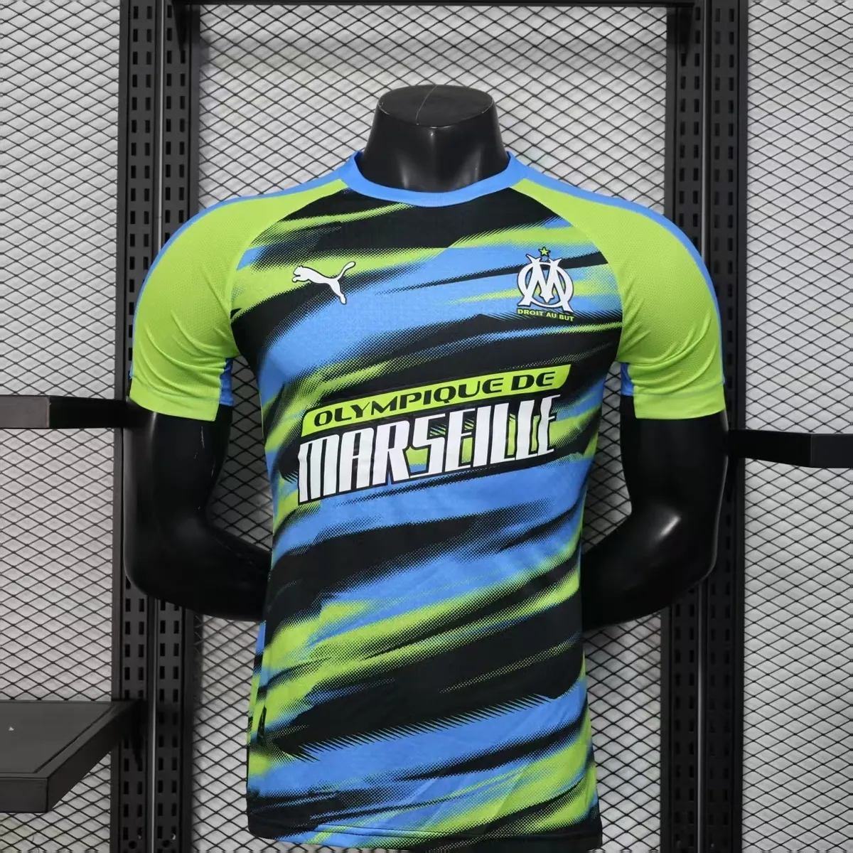 Marseille pre-match training Green Kit Player Version Shirt AAAAJersey Supplier Yupoo 6