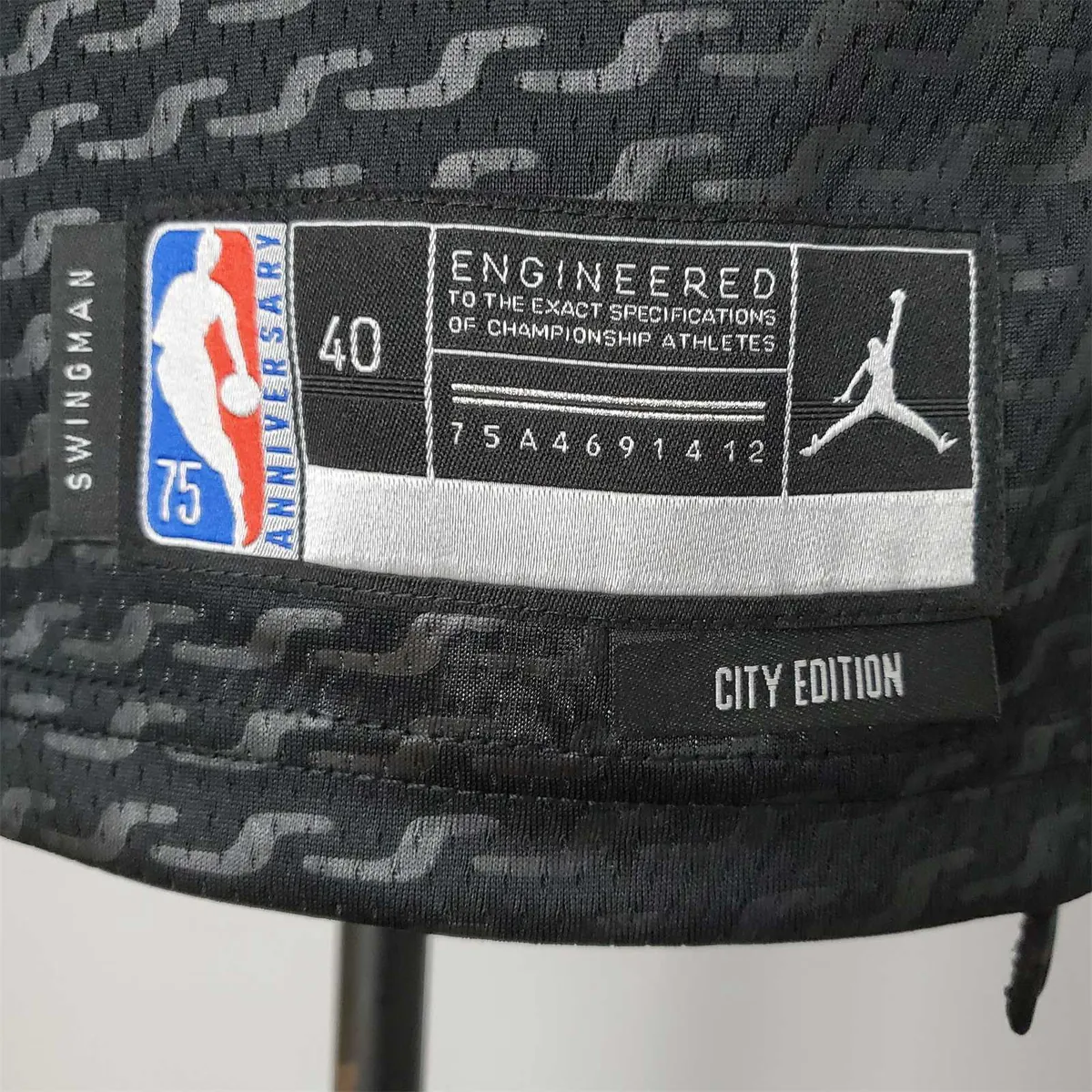 75th Anniversary Williams#55 Jordan Kings Black NBA Jersey 1