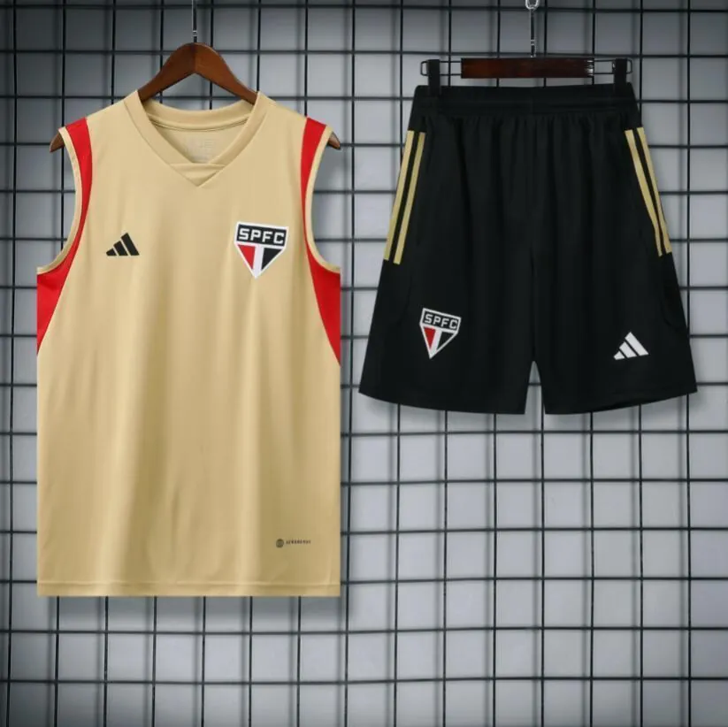 23-24 Sao Paulo Training Vest Kit S-XXL Soccer Jerseys 3