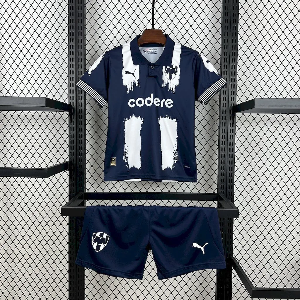 25-26 Monterrey Home Kid Kits Youth Apparels Soccer AAAAJersey Yupoo 6