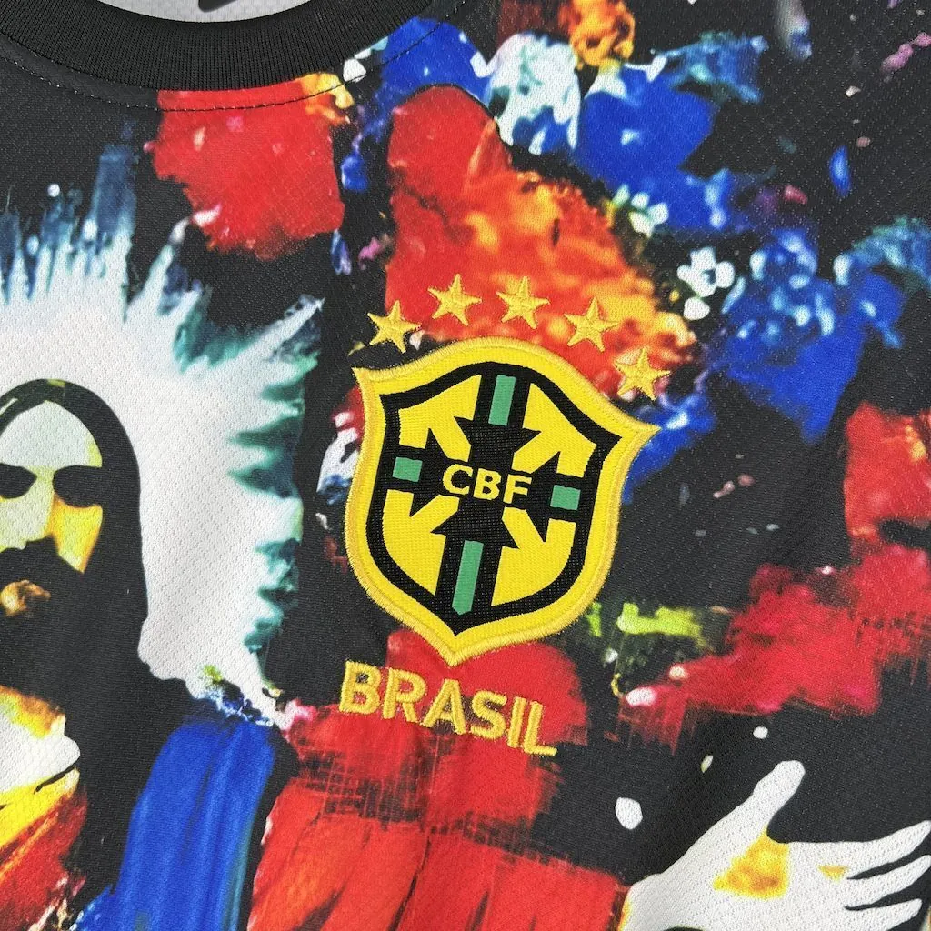 2025 Brazil Cristo Redentor Colorful Special Edition T-Shirt Football Apparels Soccer AAAAJerse 1