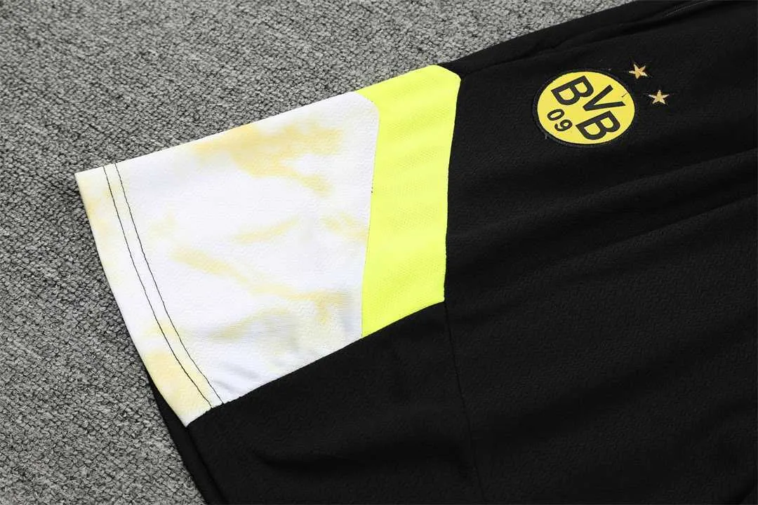 22-23 Dortmund vest training suit kit black and white 19