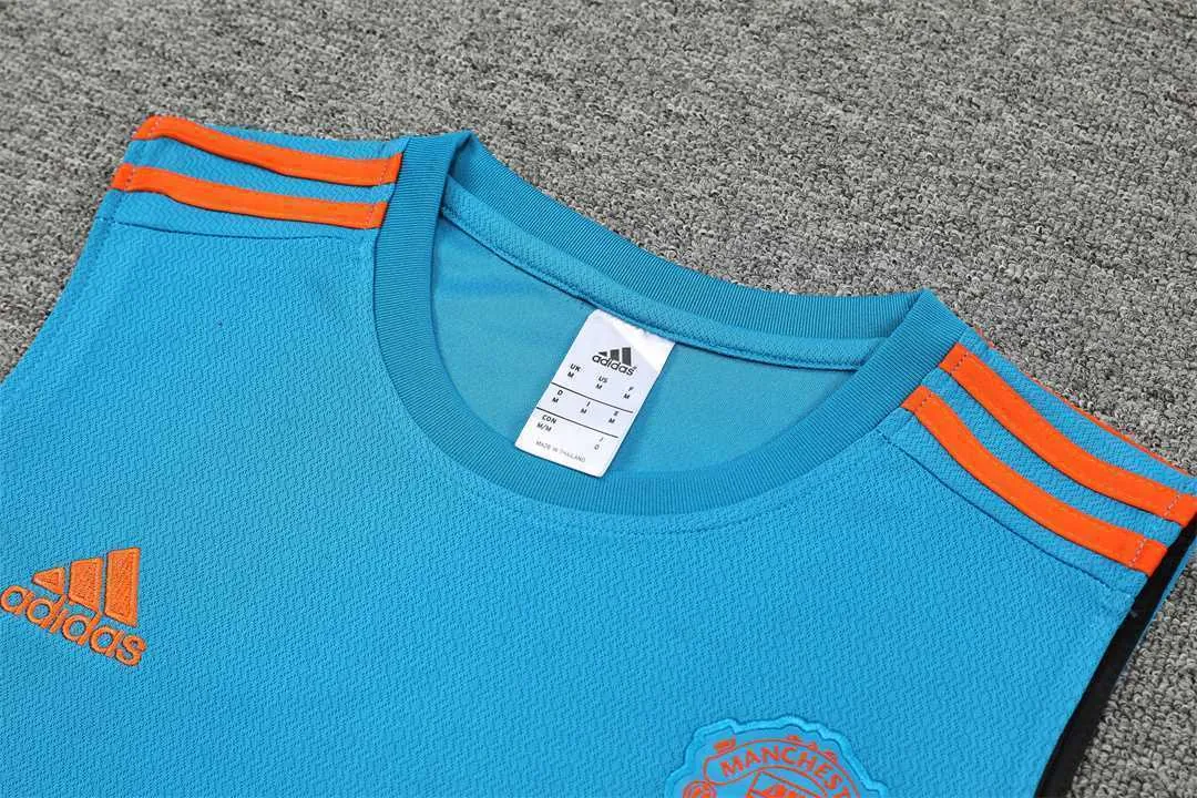 22-23 Manchester United vest training suit kit Blue 4