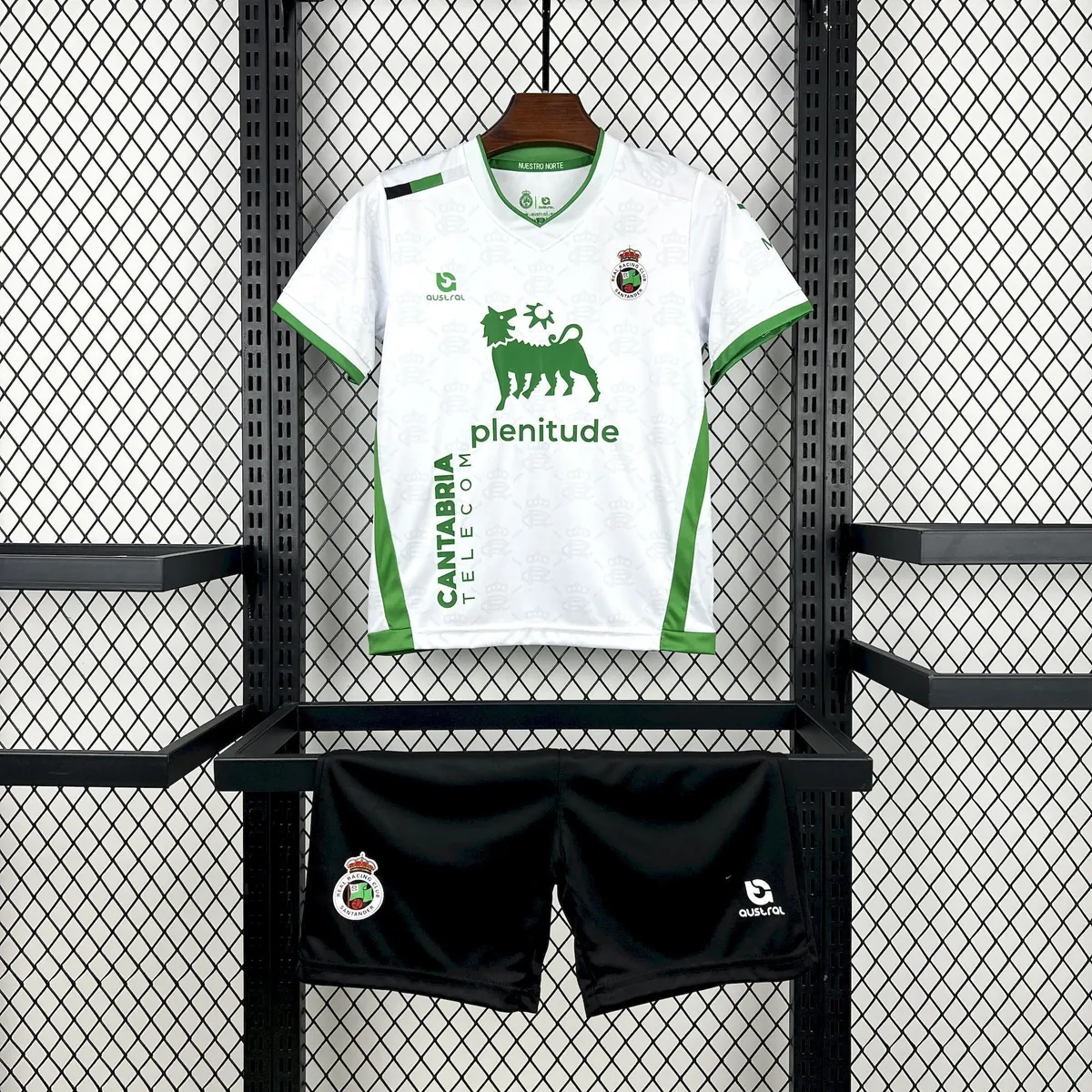 25-26 Racing de Santander Home Kids Kit Soccer T-Shirt AAAAJersey Supply Yupoo 6