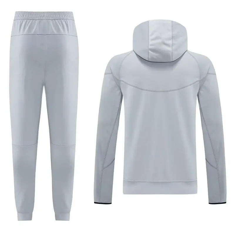 25-26 Barcelona Grey Football Tracksuit Long Jacket Suits 1