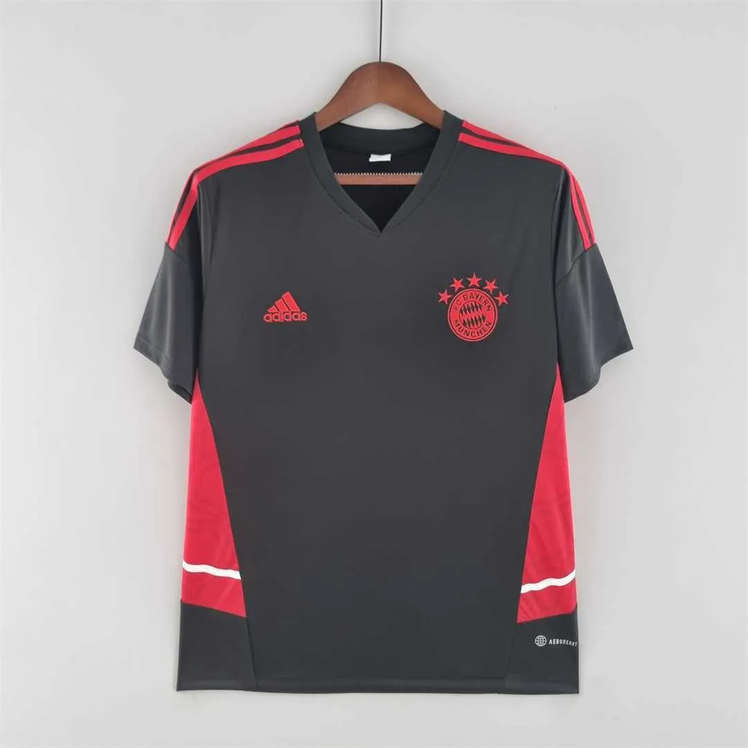 22-23 Bayern training suit blackred edge 9