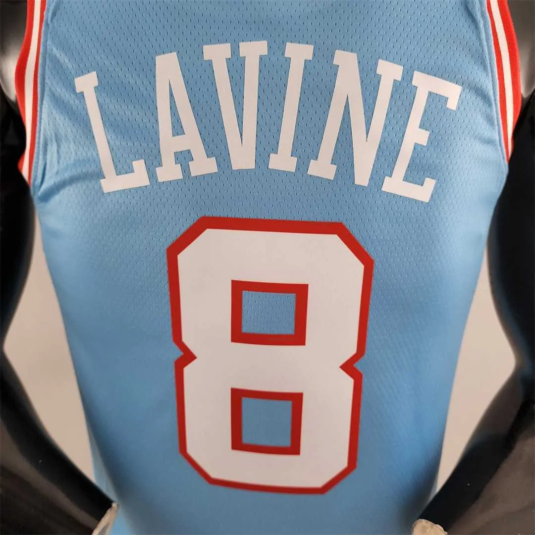 Chicago Bulls LAVINE #8 Blue NBA Jersey 4