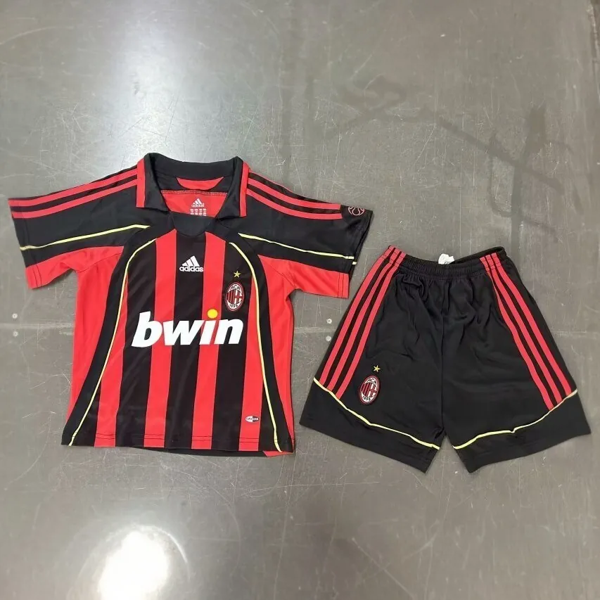 06-07 AC Milan Kids Retro Home Kits Cheap Jersey Yupoo 4