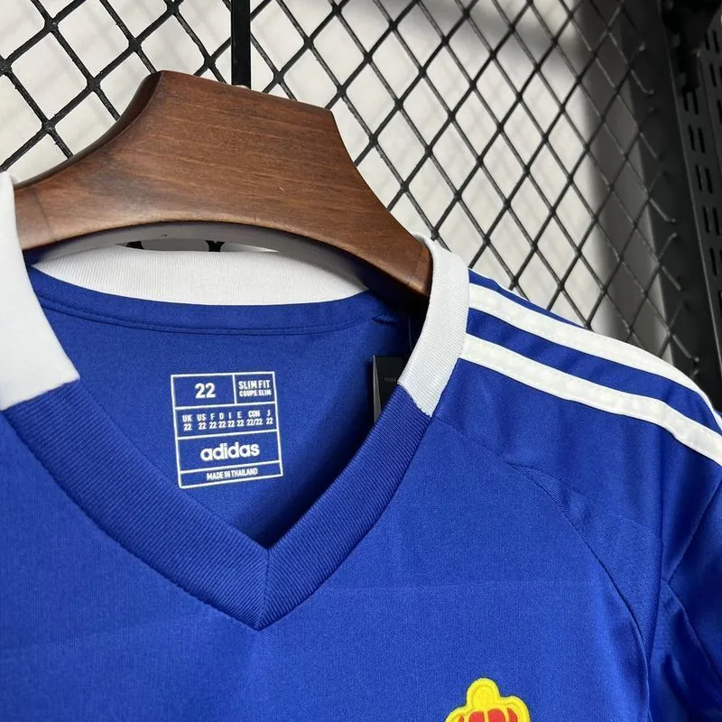 24-25 Real Oviedo Home Kid Kits Youth Apparels Football AAAAJersey Yupoo 2