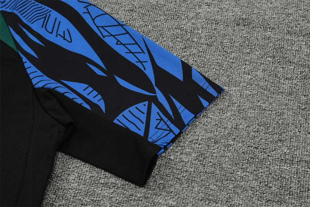 2022 Portugal Training Suit Short Sleeve Kit Black 8