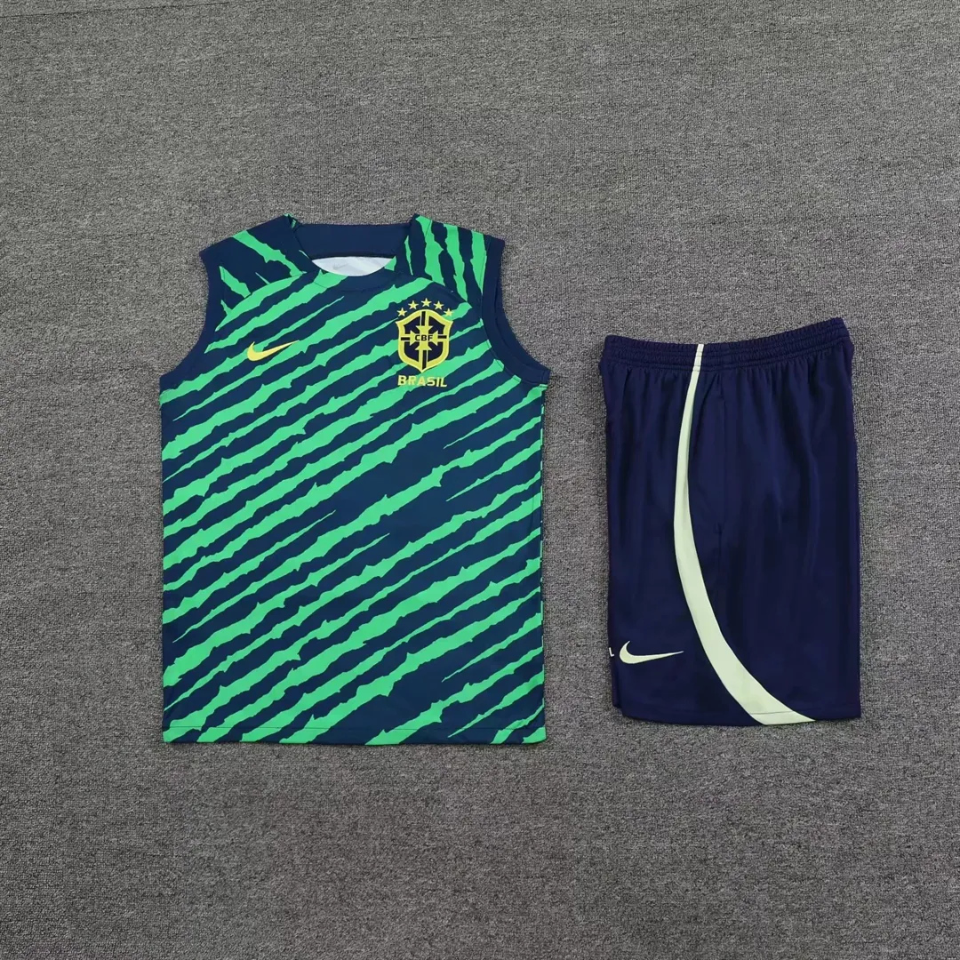 2022 Brazil vest training suit green 1