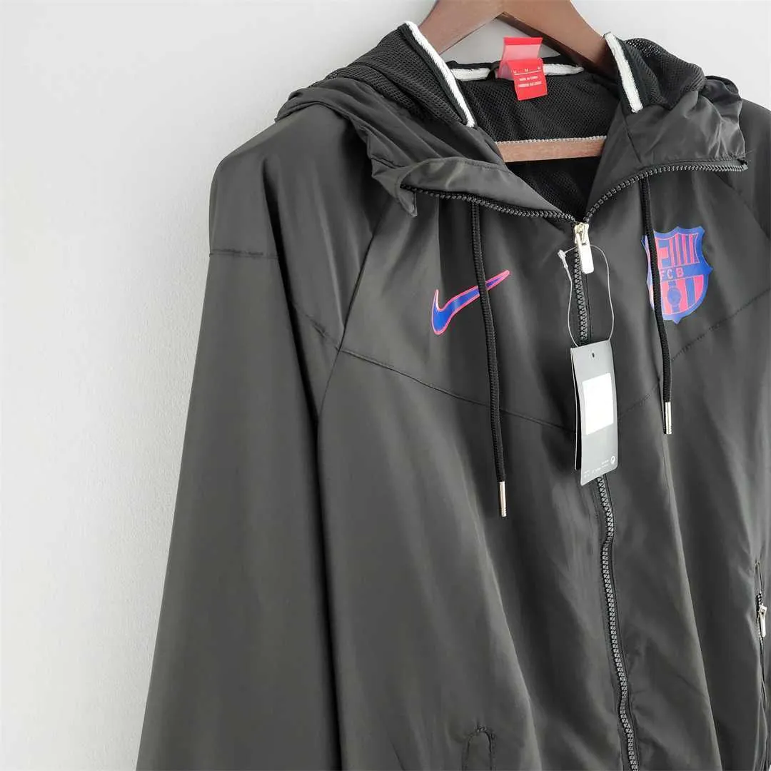 22-23 Barcelona black Windbreaker 1
