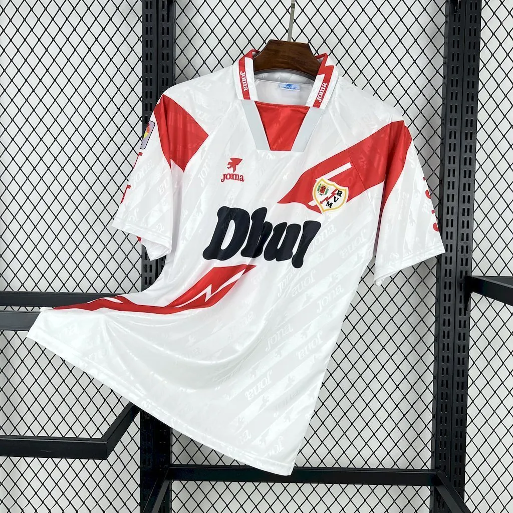 94-95 Rayo Vallecano Home Retro Kit Vintage Shirt AAAAJersey Supply Yupoo 5