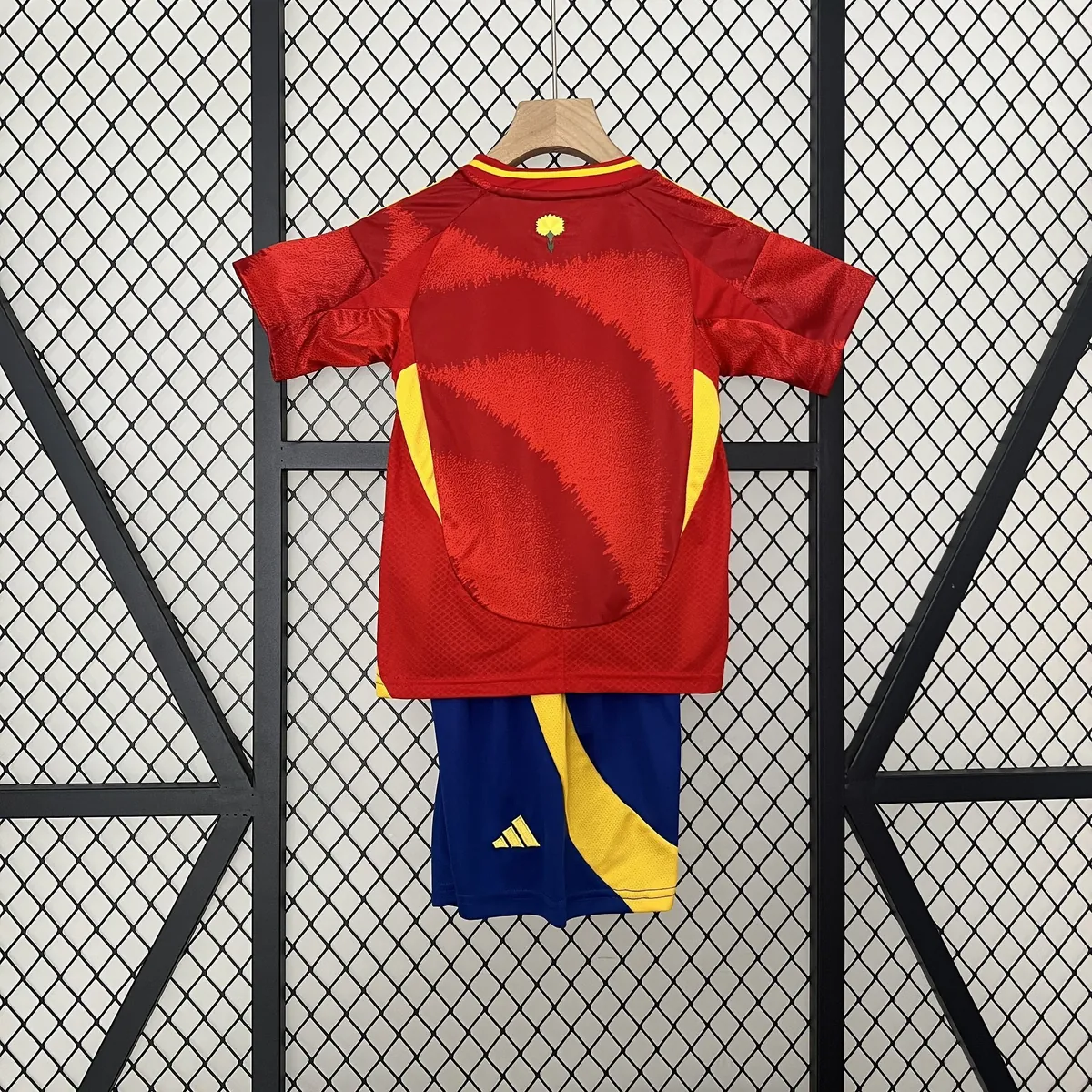 2024 Spain Home Kid Kits Children Sets Football AAAAJersey Yupoo 3