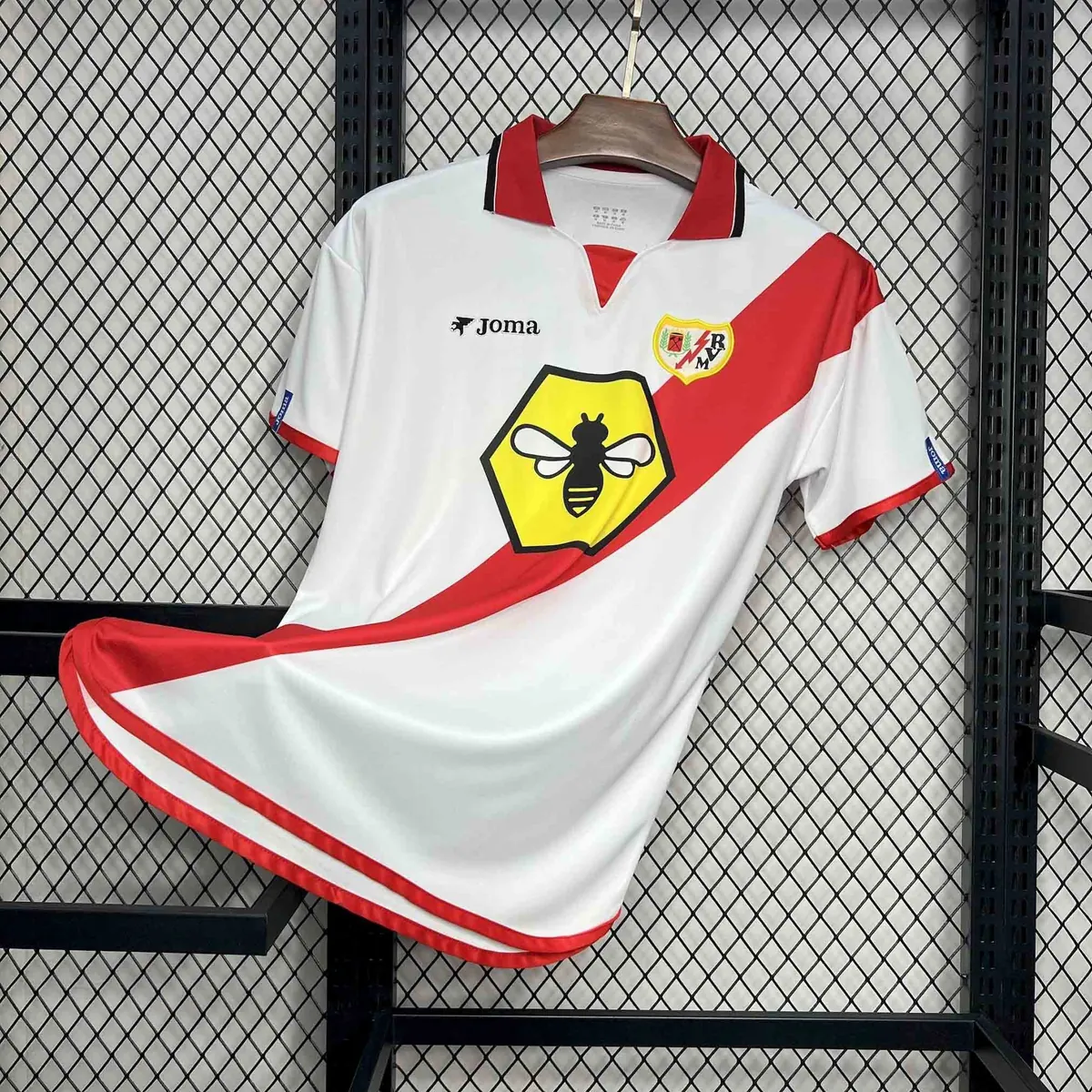 01-02 Rayo Vallecano Home Retro Kit Vintage Shirt AAAAJersey Supplier Yupoo 6