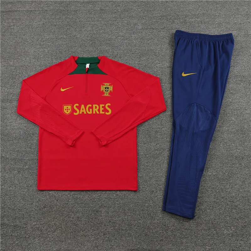 2023 Portugal Red Long Sleeve Training Suit Yupoo 3