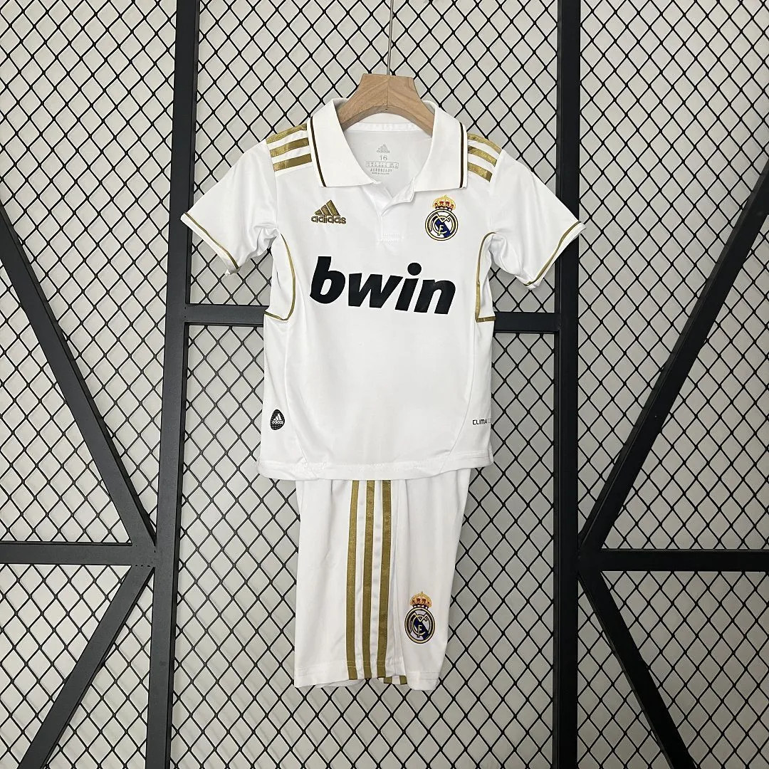 11-12 Real Madrid Home Retro Kids Kit Size-16-28 Soccer Jersey Yupoo 15