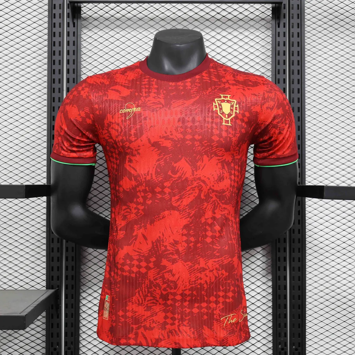 2025 Portugal Red Flower Special Edition Player Version Shirt AAAAJersey Supplier Yupoo 5