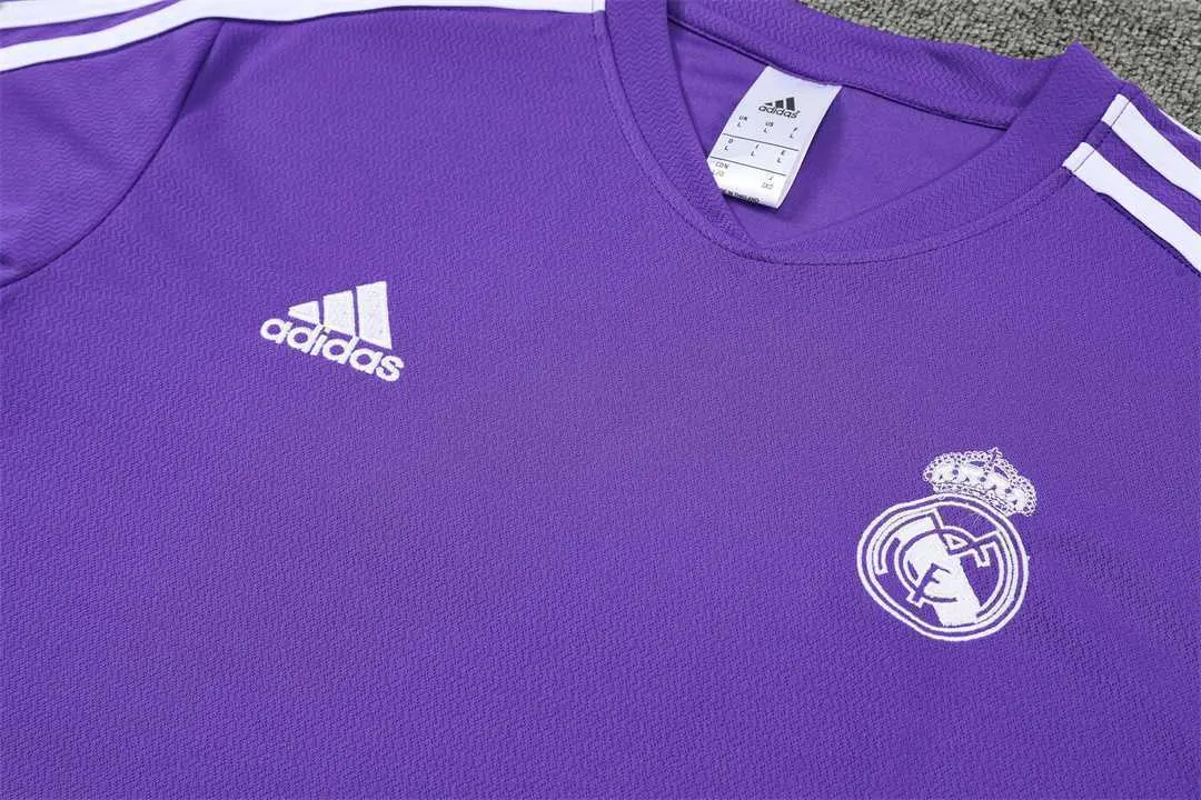 22-23 Real Madrid Training Suit Short Sleeve Kit Purple 5