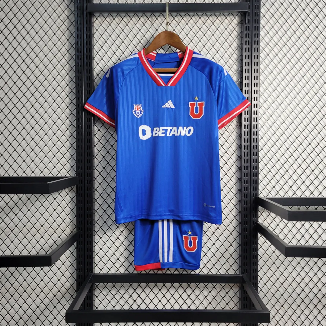 23-24 University of Chile home kids kit 14