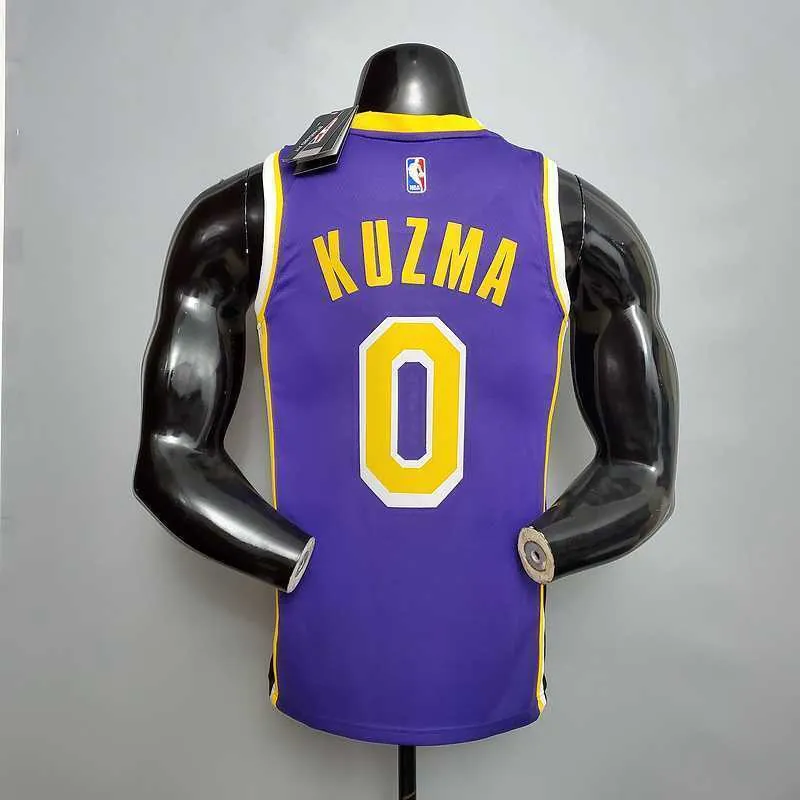 New Lakers Jordan KUZMA #0 theme purple round neck 2