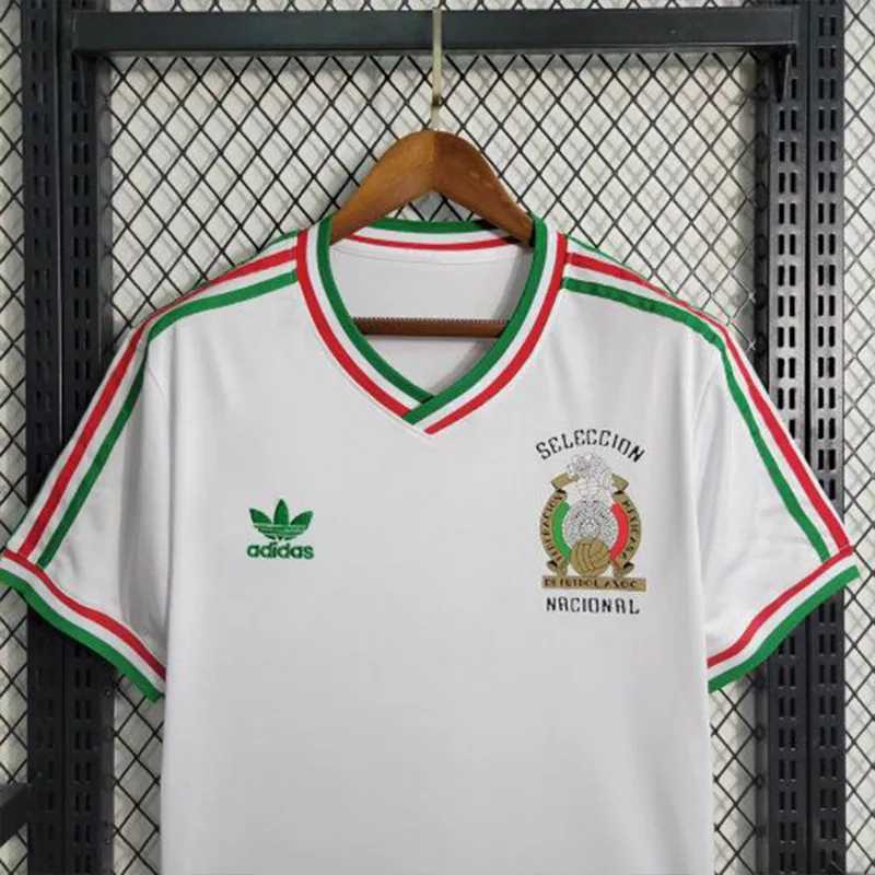 85-86 Retro Mexico Away S-XXL Cheap Soccer Jerseys 3