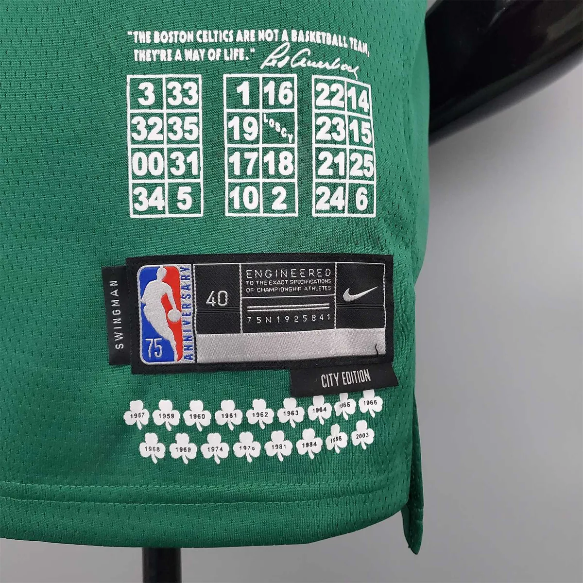 2022 season Tatum #0 Celtics City Edition Green 6