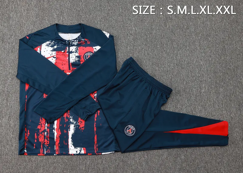 24-25 PSG Long Sleeve Training Suit Football Shirts 2