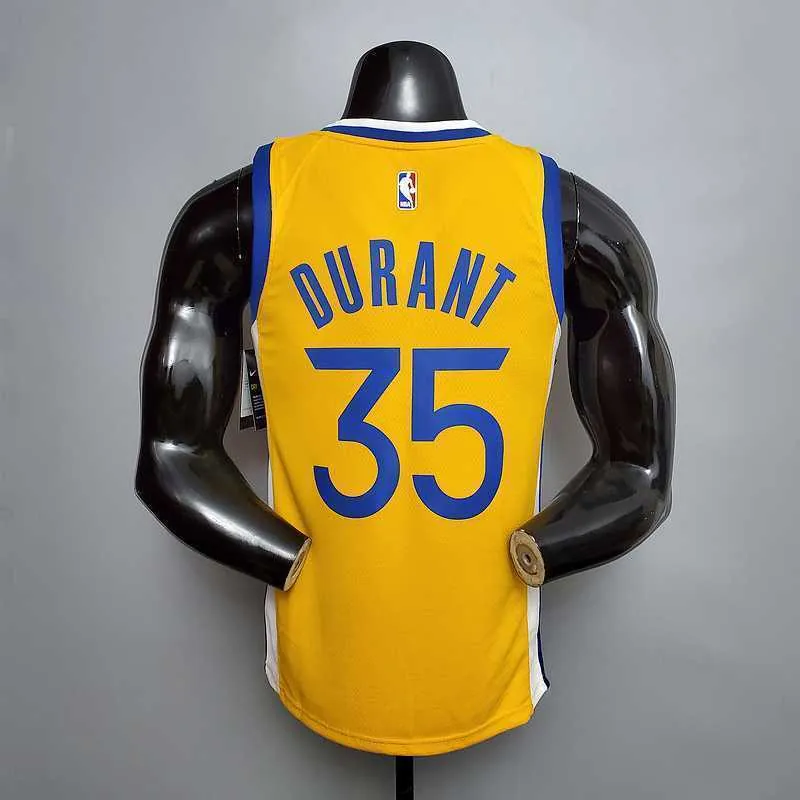 New DURANT#35 Golden State Warriors yellow 7