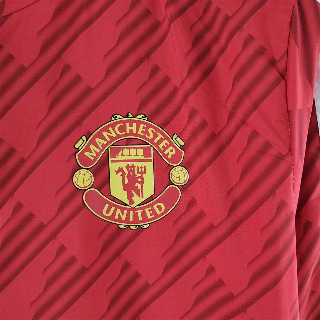 2022 Manchester United red-white edge Windbreaker 5