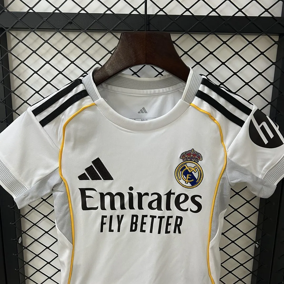 25-26 Real Madrid Home Kid Kits Youth Apparels AAAAJersey Dropship Yupoo 2
