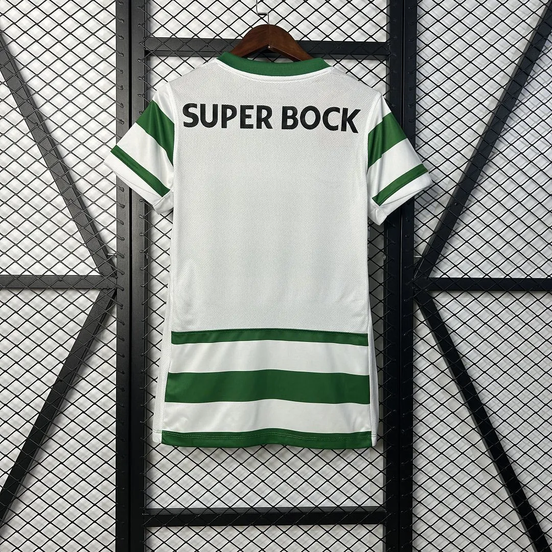 25-26 Sporting Lisbon Home Women Shirt Lady Uniform Sino AAAAJersey Supply Yupoo 2