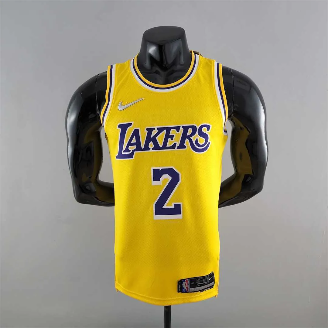 75th Anniversary IRVING #2 Los Angeles Lakers Yellow NBA Jersey 9