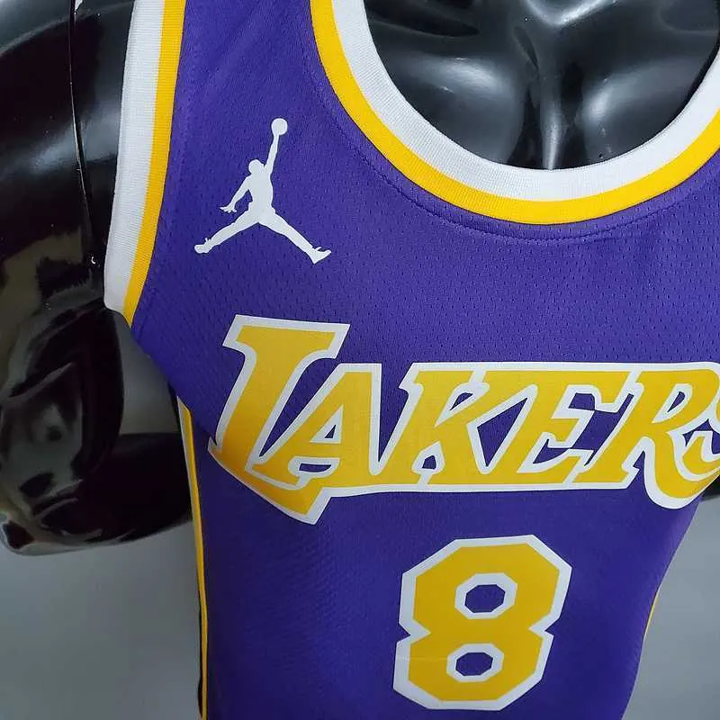 New Lakers Jordan Bryant #8 Theme Purple Round Neck 8