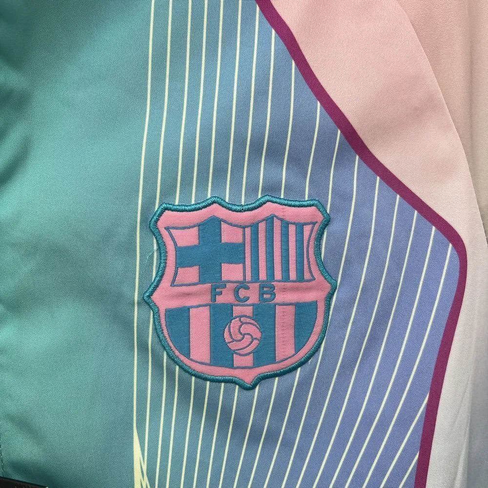 25-26 Barcelona Pink&Blue Windbreaker Double-Sided Jackets AAAAJersey Dropship Yupoo 8
