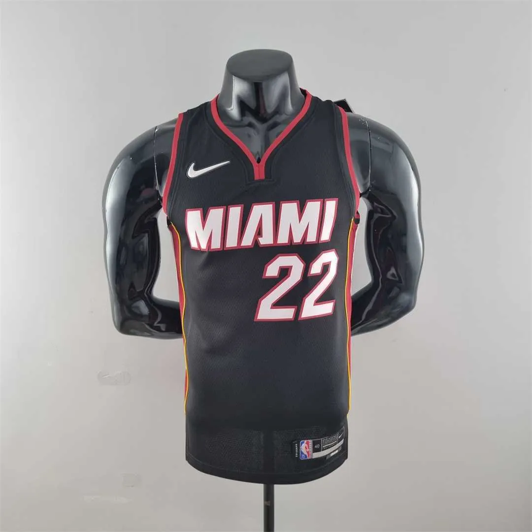 75th Anniversary Miami Heat BUTLER#22 black NBA Jersey 10