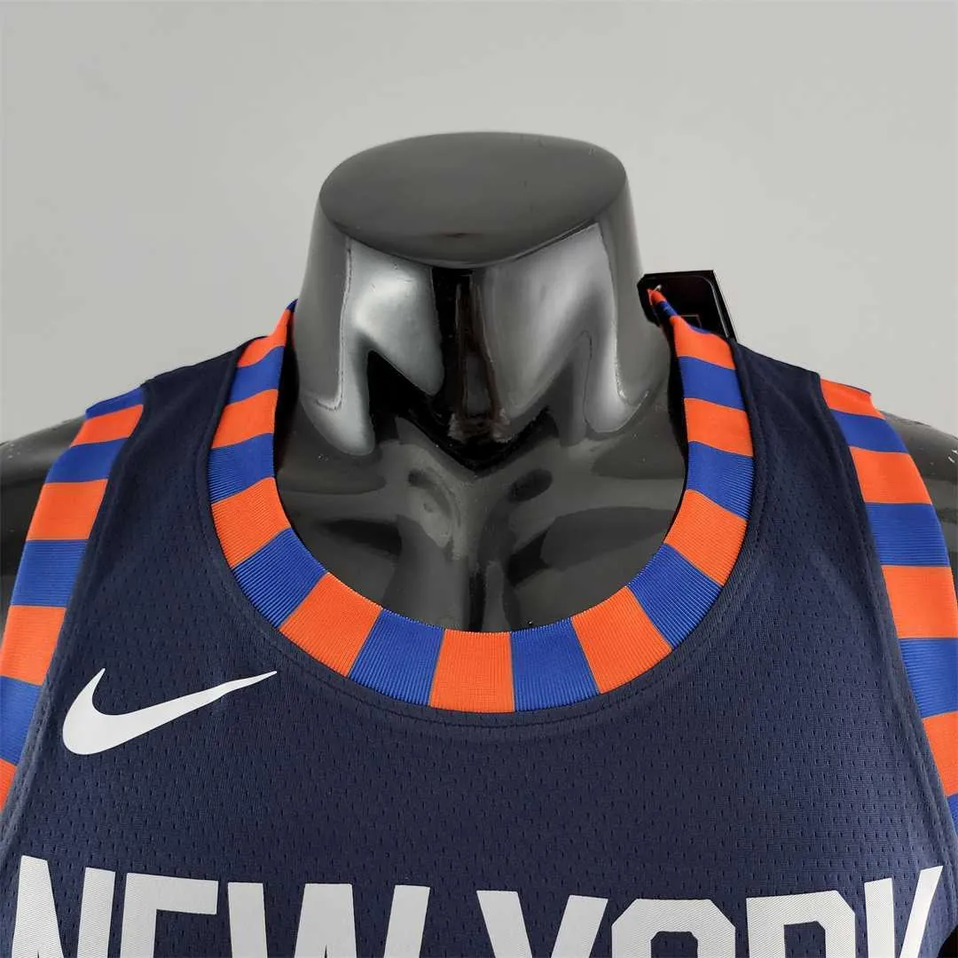 New York Knicks ANTHONY #7 Striped NBA Jersey 4