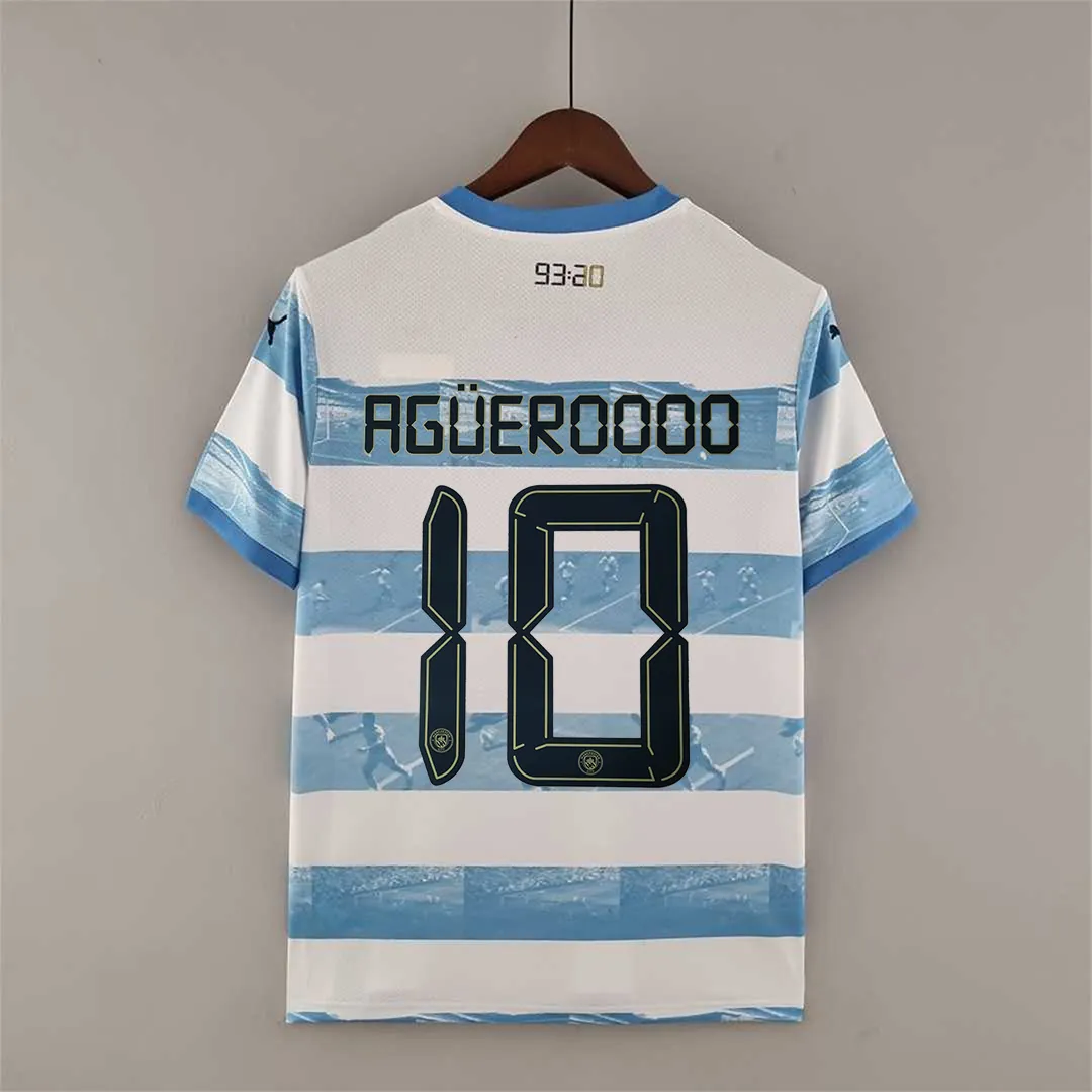 22-23 Manchester City commemorative white blue 9