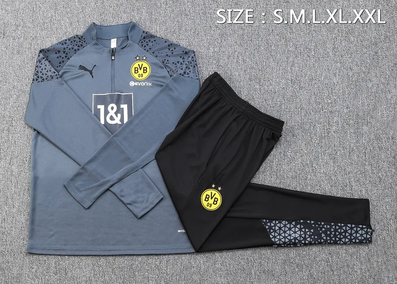 23-24 Dortmund Long Sleeve Training Suit Yupoo 1