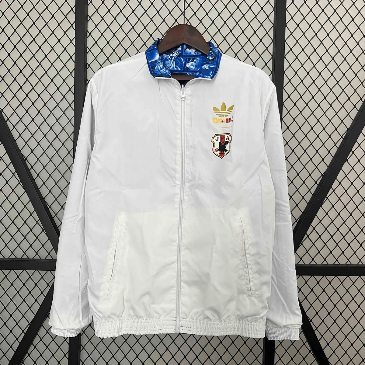 2024 Japan Blue&White Trench Coat Reversible Windbreaker Jacket Soccer AAAAJersey Yupoo 2