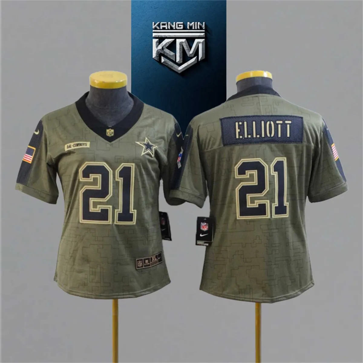2021 New Tribute to NFL Jersey woman 11