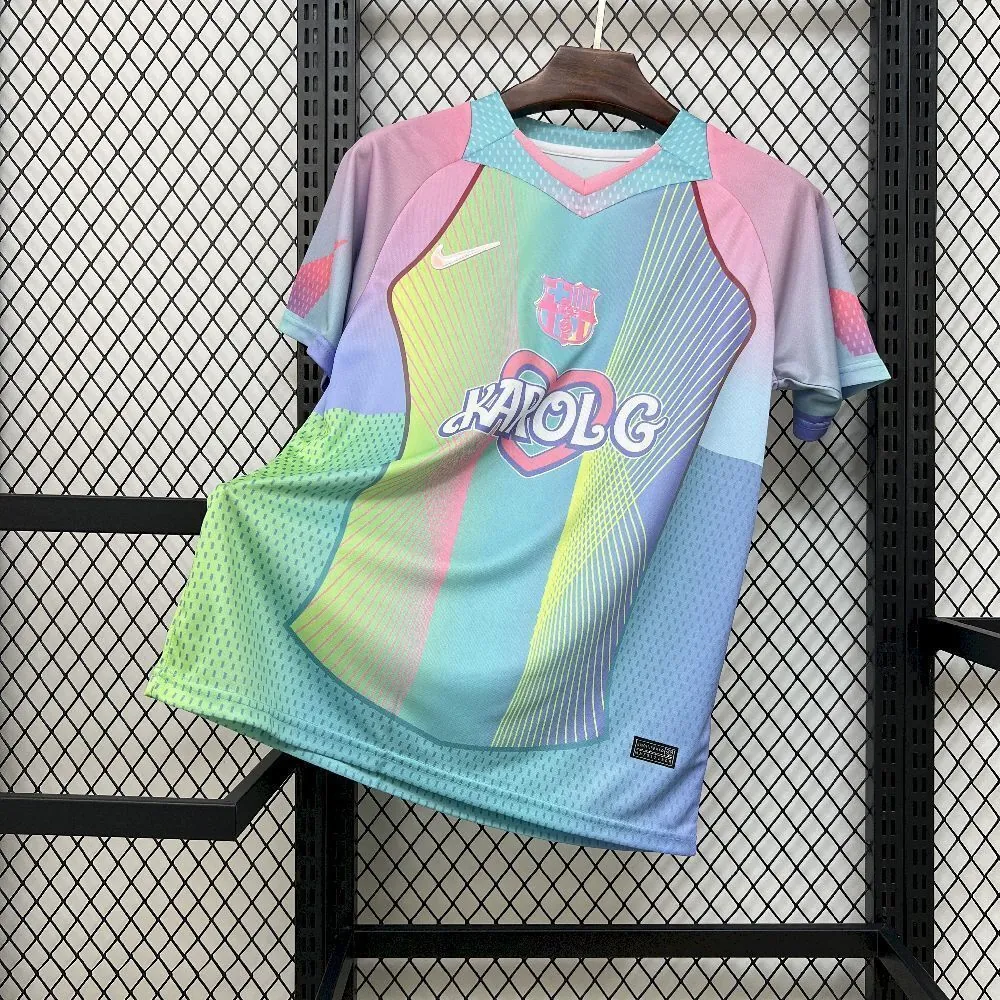 25-26 Barcelona Blue X KAROLG Football T-Shirt Custom Edition AAAAJersey Dropship Yupoo 6