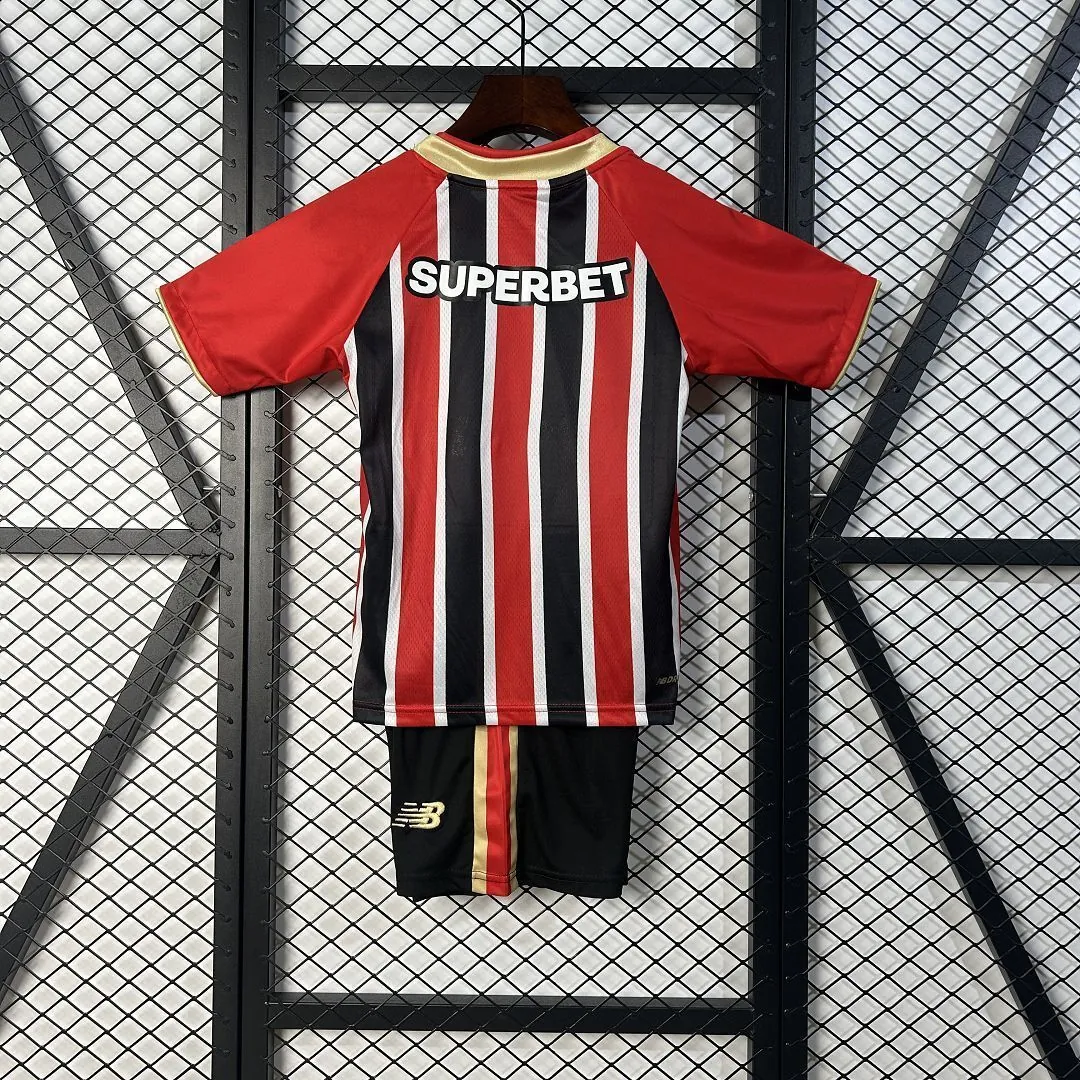 25-26 Sao Paulo Away Kid Kits Youth Apparels Soccer AAAAJersey Yupoo 7