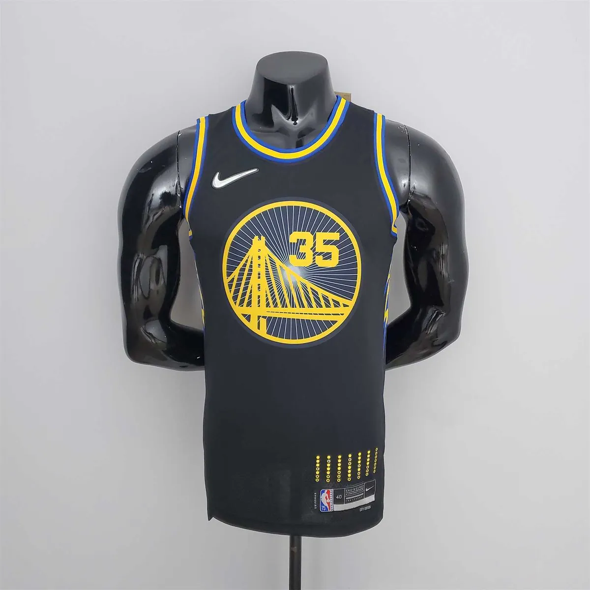 2022 Season Durant #35 Warriors City Edition Black NBA Jersey 9