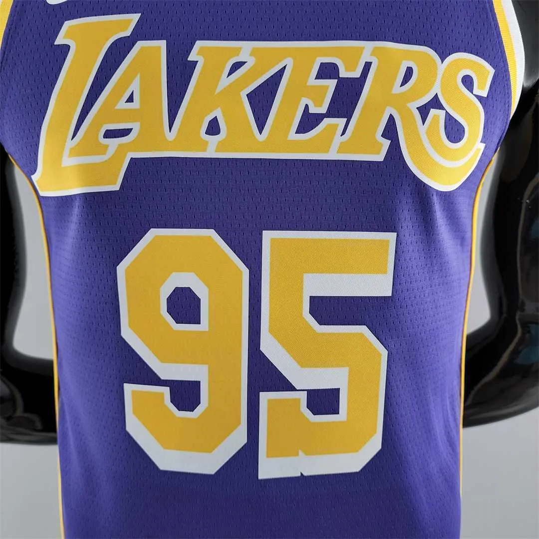 TOSCANO #95 Los Angeles Lakers Purple NBA Jersey 4