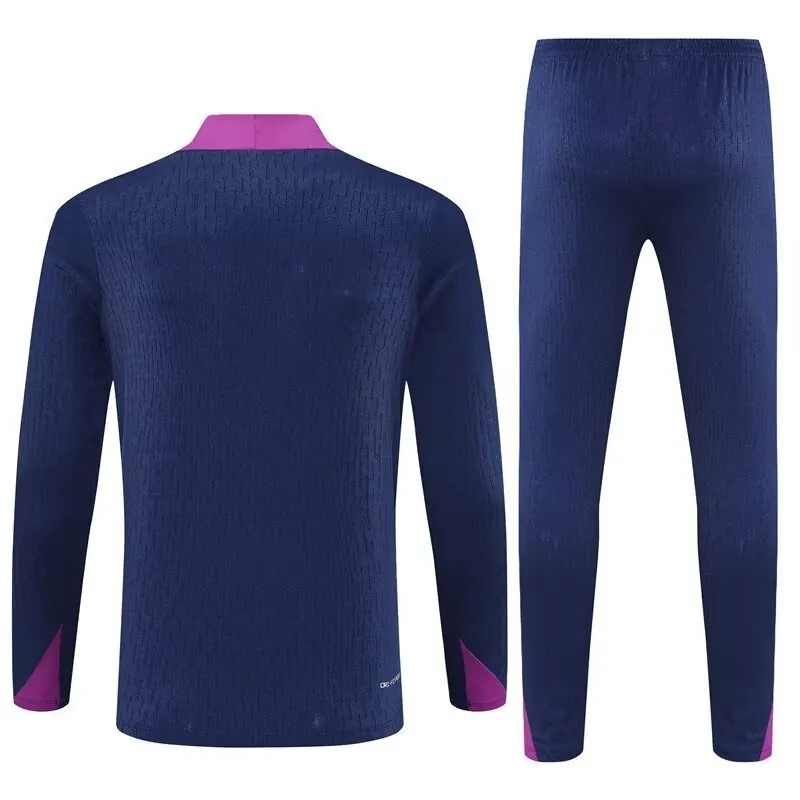 25-26 Barcelona Navy Training Kits Long Football Tracksuits-1 1