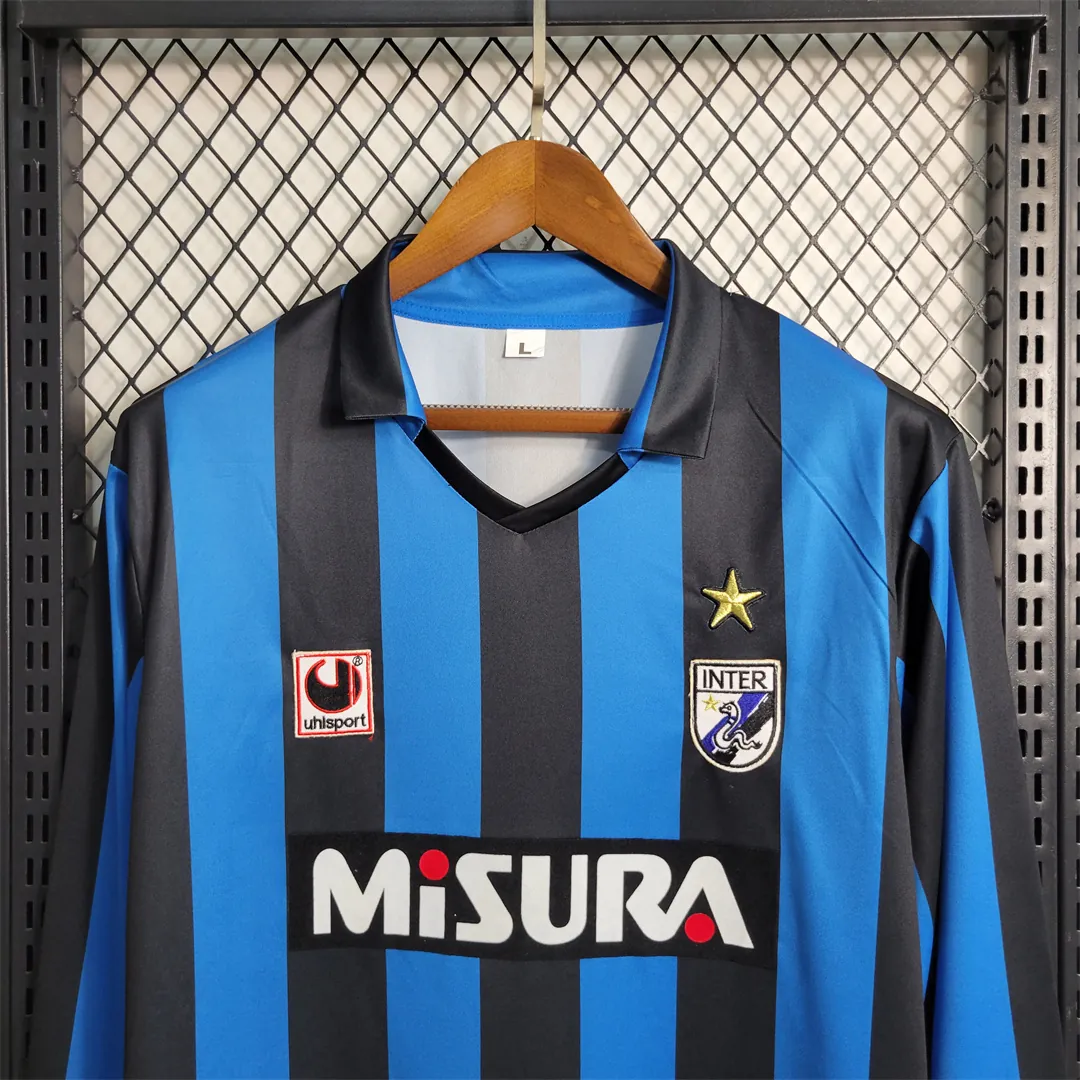 1988 Retro Inter Milan home long-sleeved Size S-XXL 2