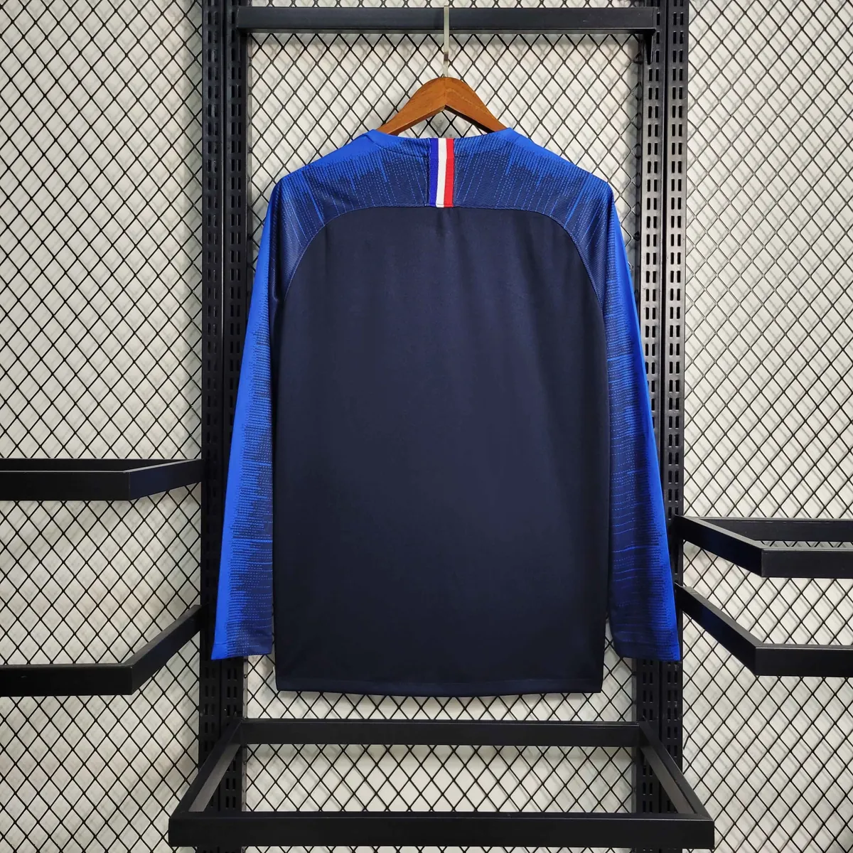 2018 Retro Long Sleeve France Home S-XXL 6