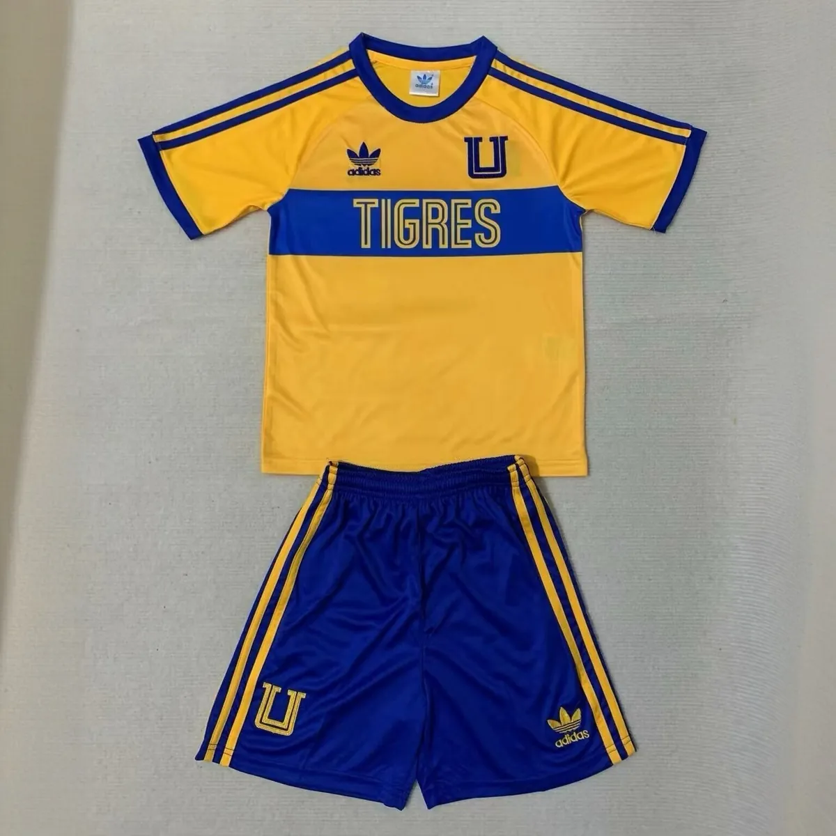 23-24 Tigres UANL Kids Kits Special Edition Yellow Children Sets Soccer Jerseys Yupoo 2